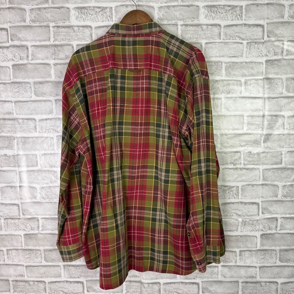 Orvis Colorful Grandpa Plaid Long Sleeve Button Up Shirt Mens XL All Cotton - Picture 3 of 6